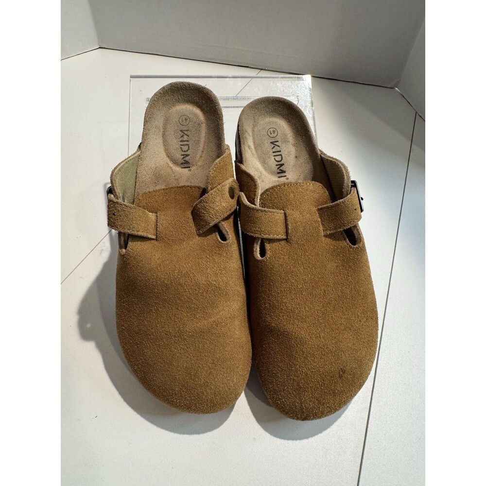 Kidmi unisex Suede Clogs Women: 10 Men: 8.5 EU 41 brown Closed Toe buckle